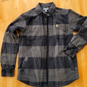 Women's Carhartt Work Jacket Shacket Fleece Lines Shirt